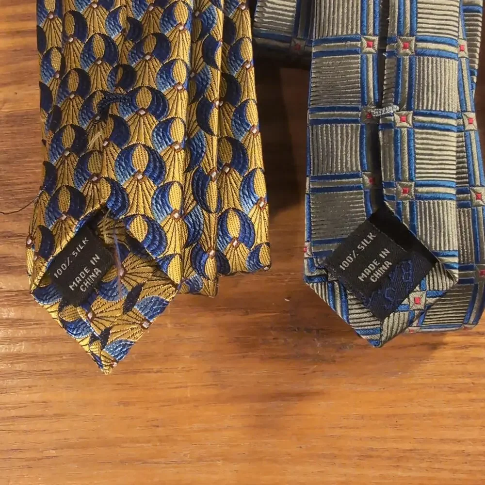 Jos. A. Bank Neckties Mens One Size Multicolor Silk Geometric Set Of 3 Classic